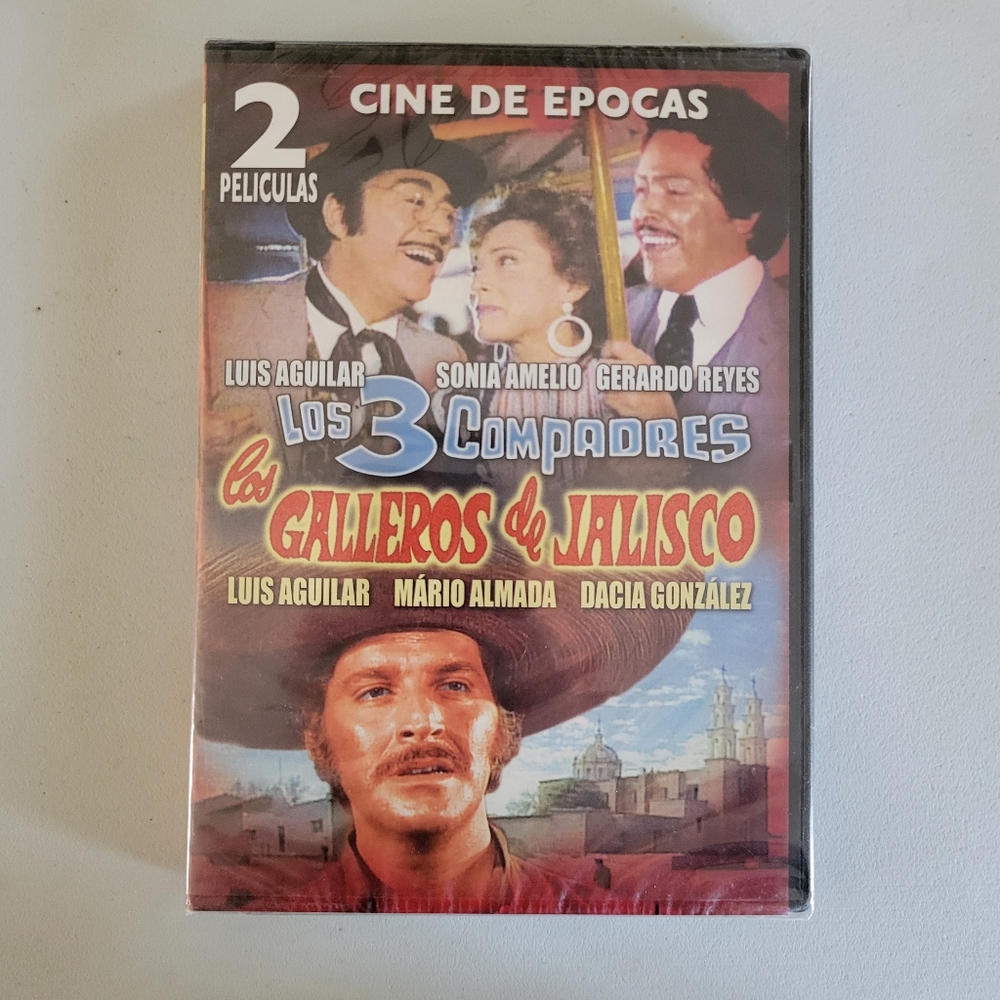 Cine De Epocas 2 Peliculas Los 3 Compadres Y Los Galleros de Jalisco DVD NEW